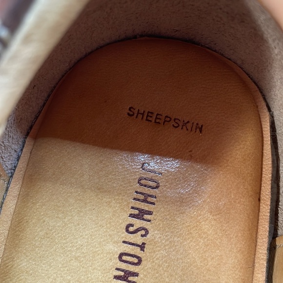 Johnston& Murphy Loafers Leather Sheepskin Lining Casual Slip-On Brown Size 8M - Picture 14 of 16